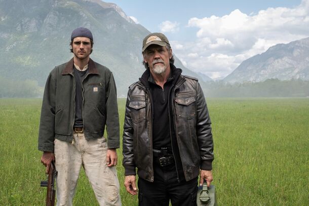 Hig and Bangley in a Colorado meadow in The Dog Stars