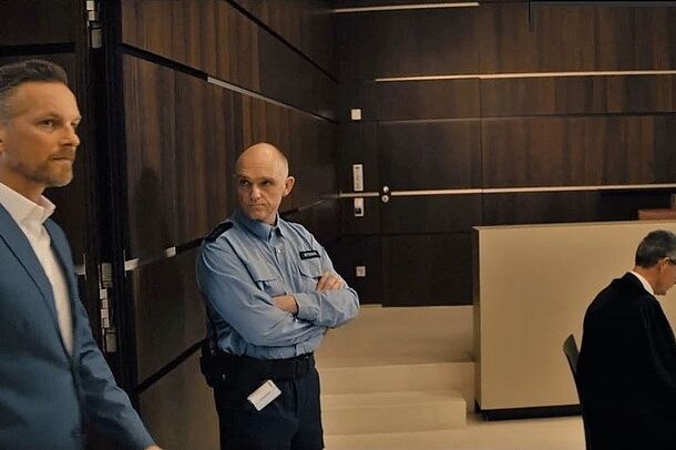 The lobby of a bank branch