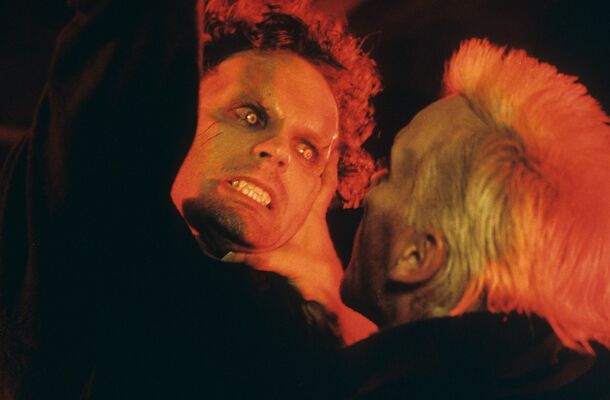 The vampires in red light in The Lost Boys