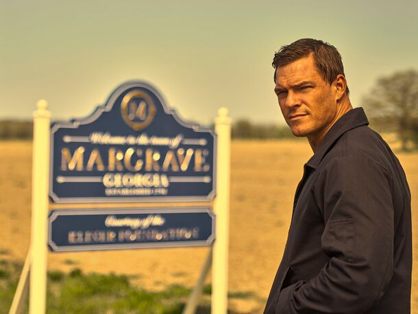 Reacher by the Welcome to Margrave sign