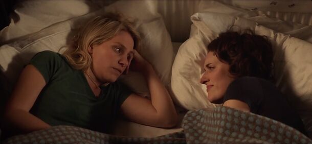 Jenny Rainsford as Boo with Phoebe Waller-Bridge in Fleabag (2016). The series 1 finale reveals that Fleabag slept with the boyfriend Boo wanted to punish