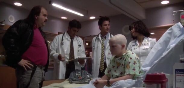 George Clooney and Noah Wyle in ER (1994). Clooney was named Sexiest Man Alive in 1997, during ER's fourth season, and Wyle got the title 29 years later for The Pitt