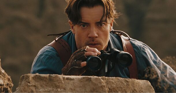 Brendan Fraser as Rick O'Connell in The Mummy (1999). The film grossed $416 million and launched both a $1.8 billion franchise and Fraser as an action star