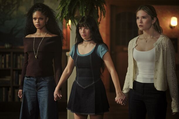 Jordan Leftwich, Malina Weissman and Ora Duplass in Coven Academy (2026). Disney+ renewed the series for season 2 on October 26