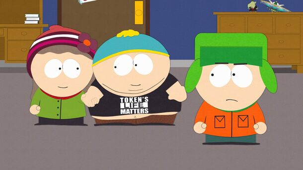 Cartman, Kyle and a classmate at school in South Park (1997). In season 29, Randy ends up in Stan's fourth-grade class