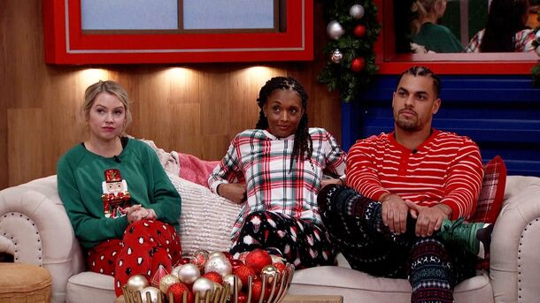 Big Brother houseguests in the living room