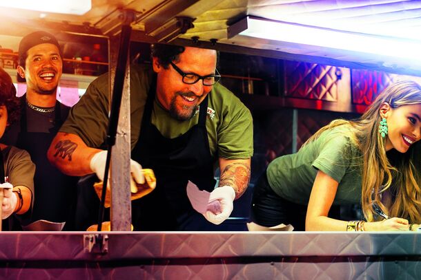 Cooks preparing food in the food truck kitchen in Chef