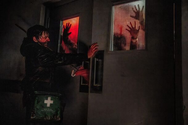 A corridor in Resident Evil (2026). The film opened to $108.3 million worldwide, the biggest start the franchise has had in 24 years and the biggest of Cregger's career.