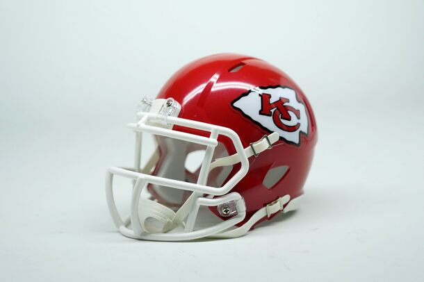 Kansas City Chiefs players celebrating on the field