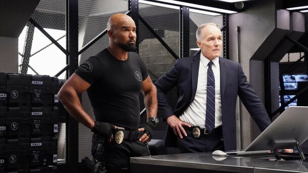 Shemar Moore and Patrick St. Esprit in S.W.A.T. (2017). St. Esprit returns as Commander Robert Hicks in the S.W.A.T. Exiles pilot