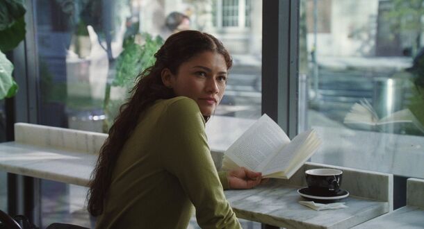 Zendaya in The Drama (2026). Emma and Charlie's love story starts in a Boston cafe with a pretend shared book