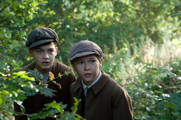 Hero Fiennes Tiffin and Samuel Bottomley in Private Peaceful (2012). Bottomley now plays one half of the Dundee duo who posed as Californian rappers in California Schemin'