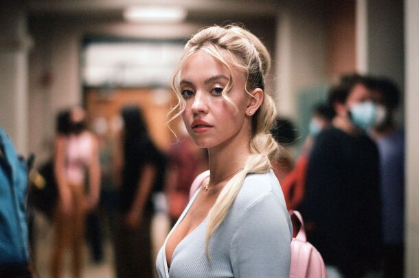 Sydney Sweeney in Euphoria (2019). She returns as Millie in The Housemaid's Secret, which Lionsgate has dated for December 17, 2027