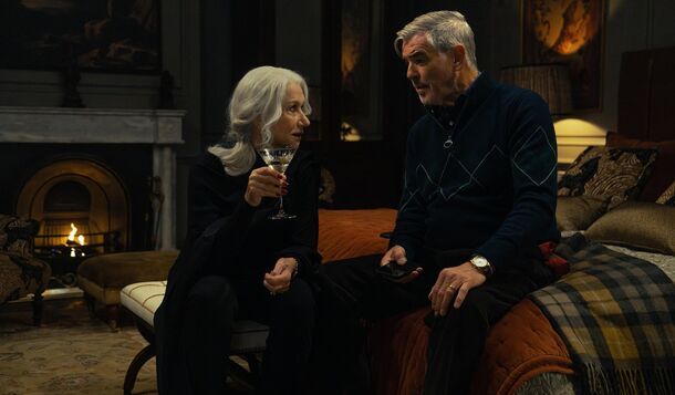 Helen Mirren and Pierce Brosnan in MobLand (2025). Both are named as returning for season 3, along with Tom Hardy