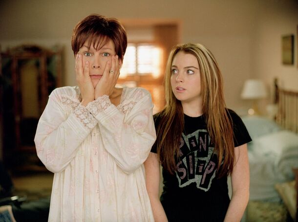 Jamie Lee Curtis in Freaky Friday (2003). She co-created Newlyweds and recurs as Claudia, James' ex-wife