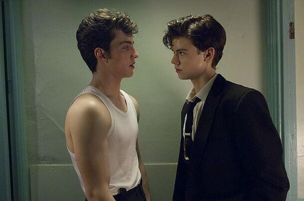 Thomas Brodie-Sangster and Aaron Taylor-Johnson as Paul McCartney and John Lennon in Nowhere Boy (2009). McCartney says the film made his younger self look like a wimpy little figure