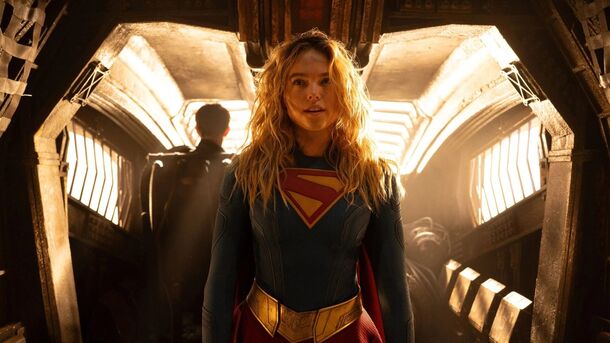 Milly Alcock in Supergirl (2026). The film drew warm first reactions too, then posted a 52 percent score and a $125 million loss