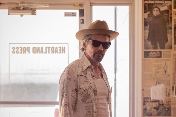 Ethan Hawke as Lee Raybon in The Lowdown (2025). In season 2, Keith David's Marty is the managing editor of the Heartland Press