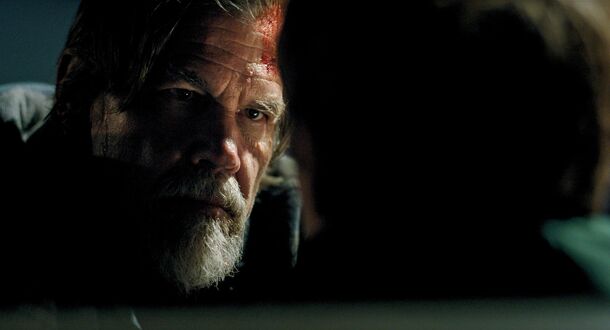Josh Brolin as Mitt Gardiner in Whalefall (2026). In the novel Mitt is a memory and a voice; in the film he is all over the trailers