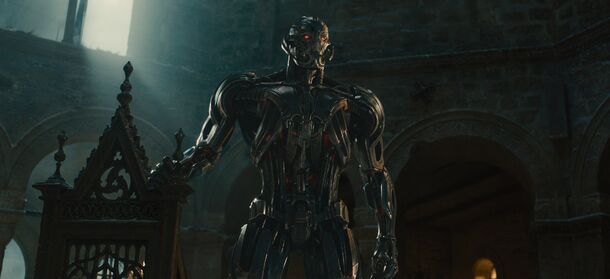 Ultron in Avengers: Age of Ultron (2015). In VisionQuest, the villain is played in the flesh by James Spader instead of a CGI robot