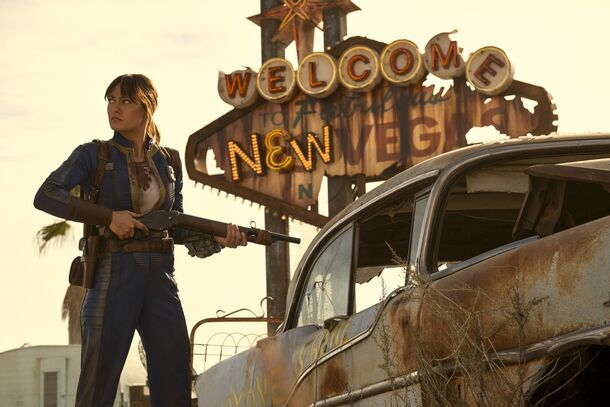 Ella Purnell as Lucy MacLean in Fallout (2024). Amazon's series invented a new vault dweller in the games' world, the route CD Projekt says the Cyberpunk 2077 movie will take