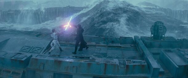 Adam Driver and Daisy Ridley in Star Wars: The Rise of Skywalker (2019). Audiences scored it in the 80s, yet fans now admit they have watched it only once