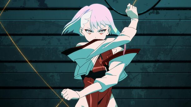 Lucy with her monowire in Cyberpunk: Edgerunners (2022). Season 2 is a standalone Night City story with a new crew led by Weak Kingsley