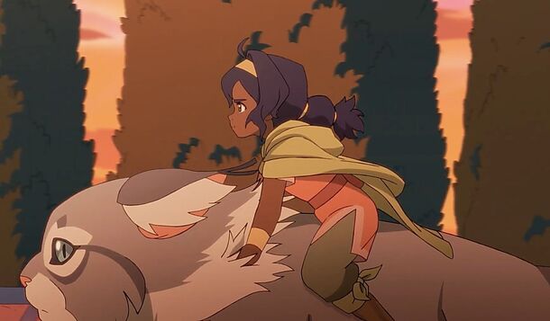 Pavi in Avatar: Seven Havens (2026). The first Avatar with a visible disability uses a wooden prosthetic in place of her left leg