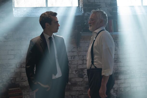 Bradley Whitford squaring off in a sunlit room