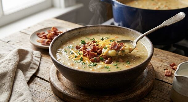 The 30-Minute Loaded Potato Soup Recipe Your Family Will Legitimately Ask for Every Single Week