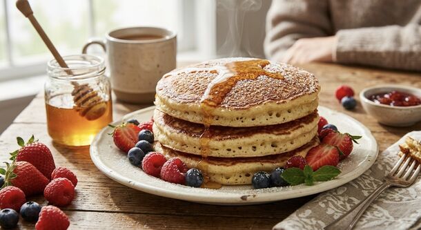 No Eggs? No Problem! These Fluffy Semolina Pancakes Rise Like a Cloud
