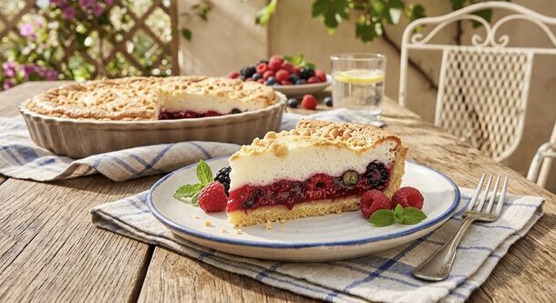 Turn a Tub of Sour Cream and Fresh Berries into the Ultimate 3-Layer Summer Tart