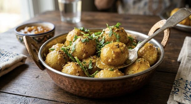 Out with the Old Spuds: 20-Minute Bombay Potatoes in a Spiced Yogurt Glaze
