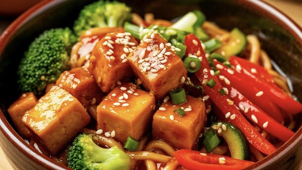 Stuck for Dinner Ideas? This Easy Tofu Udon Stir-Fry Will Become Your New Daily Obsession