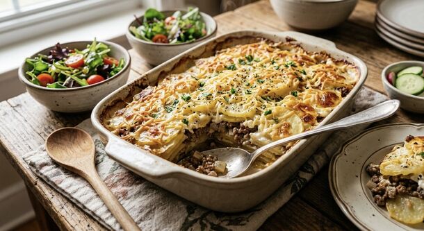 Just Layer Potatoes and Ground Beef for the Easiest, Coziest Dinner Ever