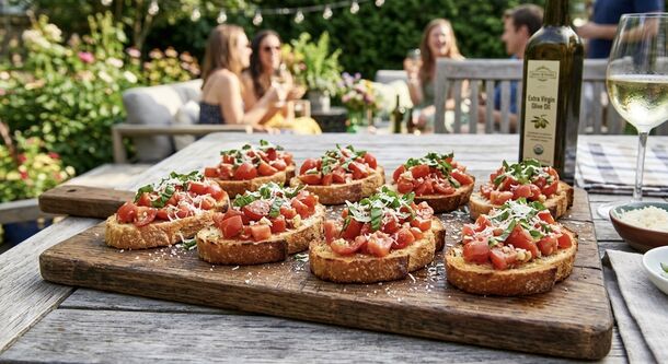 The Ultimate Summer Appetizer: 15-Minute Garlic and Fresh Basil Bruschetta