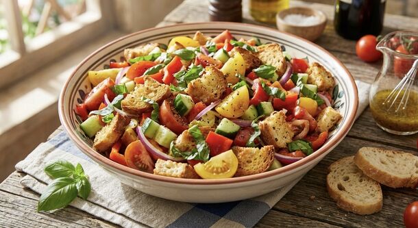 This Classic Panzanella Salad Turns Leftover Bread Into a Vibrant Italian Dinner