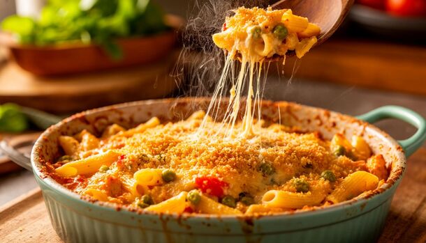 Transform a Can of Tuna Into a Gourmet Cheesy Pasta Bake in 30 Minutes