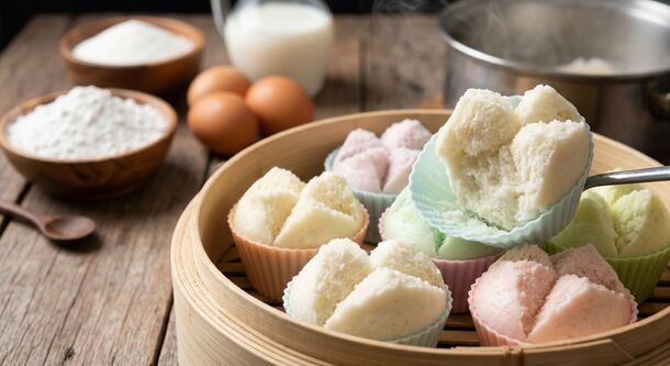 Just Flour, Eggs, and Milk: How to Make Pillow-Soft Thai Steamed Cakes in Under 10 Minutes