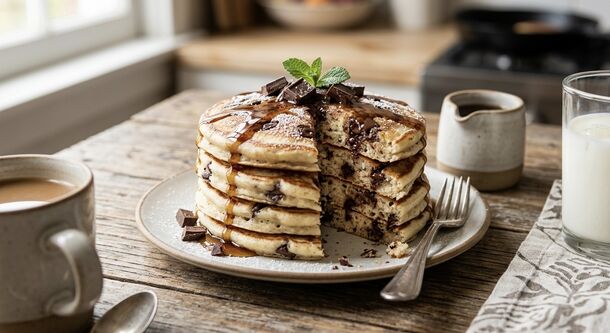 The 20-Minute Breakfast Win: Fluffy Chocolate Chip Yogurt Pancakes