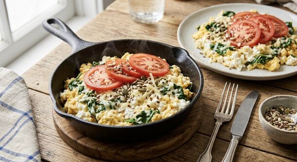 This 7-Minute Cottage Cheese Breakfast Skillet Is Better Than Any Omelet