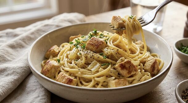 The 20-Minute Creamy Chicken Spaghetti That Safely Solves the "What's for Dinner?" Dilemma