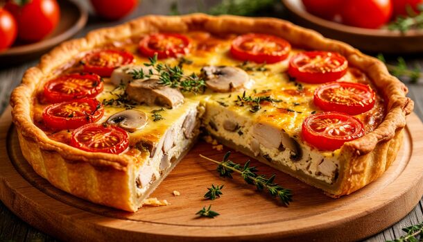 Flaky, Creamy, and Divine: The Secret to a Perfect French Chicken and Mushroom Quiche