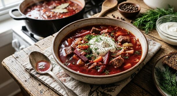 This Authentic Deep-Red Beet Borscht Is Better Than Any Restaurant Version