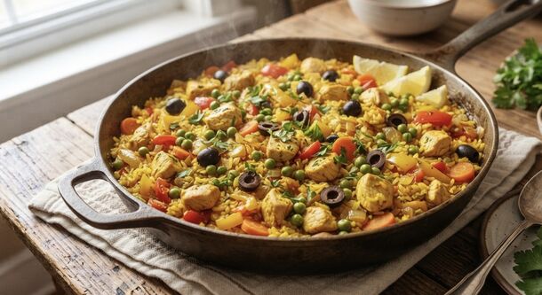 Skip the Boring Chicken and Rice and Whip Up This Easy One-Pan Paella Instead