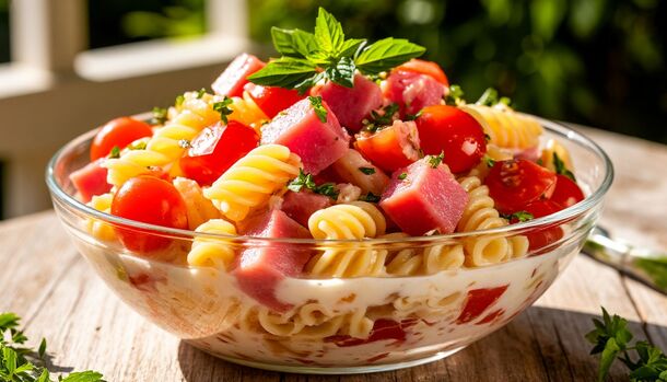 The Creamiest Ham and Macaroni Salad for Your Next Family Gathering