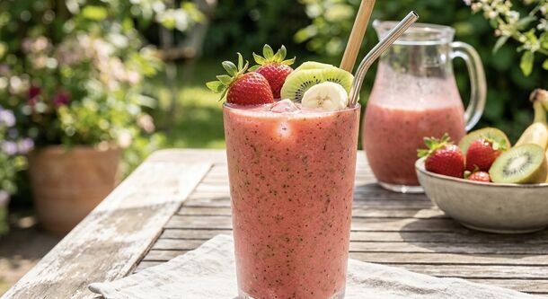 Sweet, Tart, and Vibrant: The 5-Minute Strawberry Kiwi Banana Smoothie