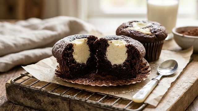 First to Vanish! The Secret to the Moistest Chocolate Cupcakes with a Velvety Cheesecake Center