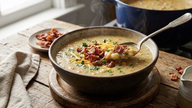 The 30-Minute Loaded Potato Soup Recipe Your Family Will Legitimately Ask for Every Single Week