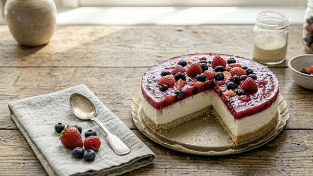 You Only Need Cookies, Cottage Cheese, and Fresh Berries for This Epic No-Bake Fridge Cake
